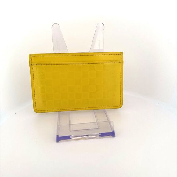 Louis Vuitton Damier Infini Leather Card Holder in Yellow - Picture 2 of 3